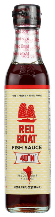 Made from wild-caught black anchovy and sea salt, first press Red Boat 40°N is barrel-aged using a centuries-old fermentation tradition. No preservatives or additives. Just unsurpassed quality and flavor.