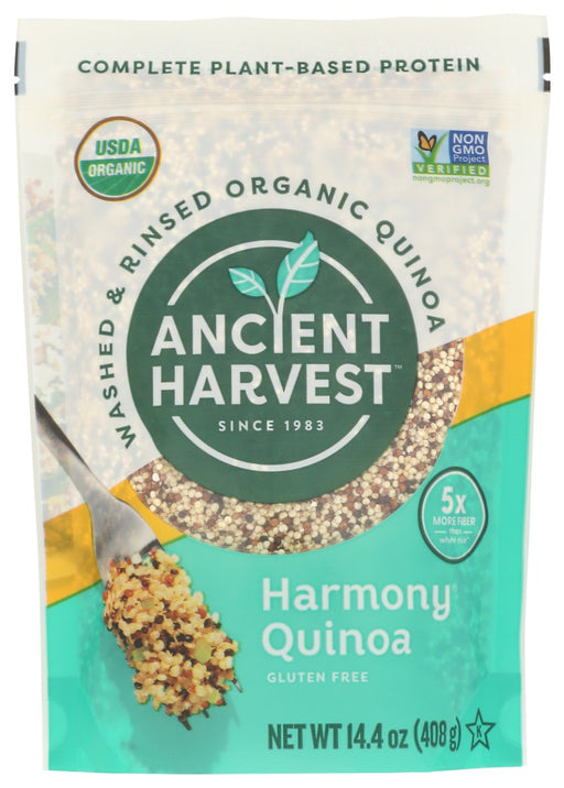 It was only a matter of time before we brought all three varieties of quinoa together into one tri-color combo. Get a taste of organic white, red and black seeds in our Harmony blend of washed and rinsed organic quinoa.