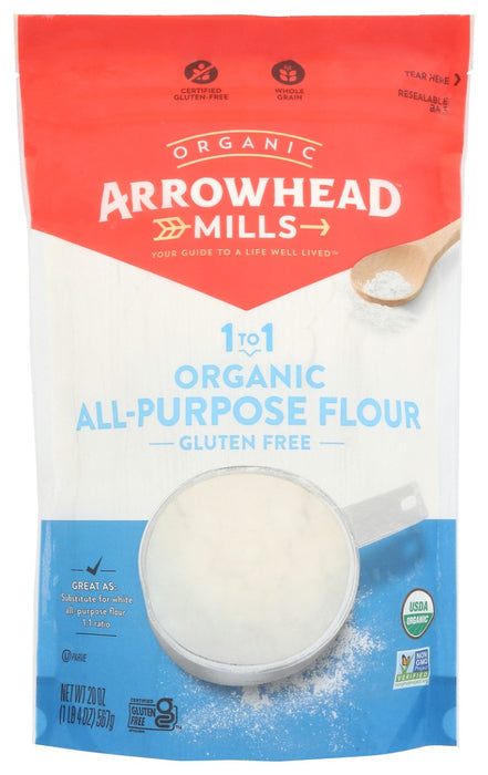 Arrowhead Mills Organic Gluten Free All-Purpose Flour is designed for your gluten free lifestyle so you can easily replace wheat flour and adapt to traditional recipes. Perfect for pancakes, pizza dough, bread, pastries, and more.