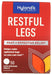 Hyland's Restful Legs® tablets helps temporarily relieve the uncontrollable urge to move your legs.¹ Our formulas are made with natural active ingredients and contain no aspirin, acetaminophen, ibuprofen, or naproxen. There are no known side-effects and no conflicts with other medications you may be taking. Hyland's Restful Legs® does not treat Restless Legs Syndrome. If you suspect that you have this condition, please consult a physician. 
