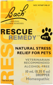 Rescue Remedy® Pet is created with Dr. Edward Bach's famous combination of 5 natural flower essences, hand-picked from his original gardens in the UK.

Easy dose of calm for pets
Natural active ingredients
