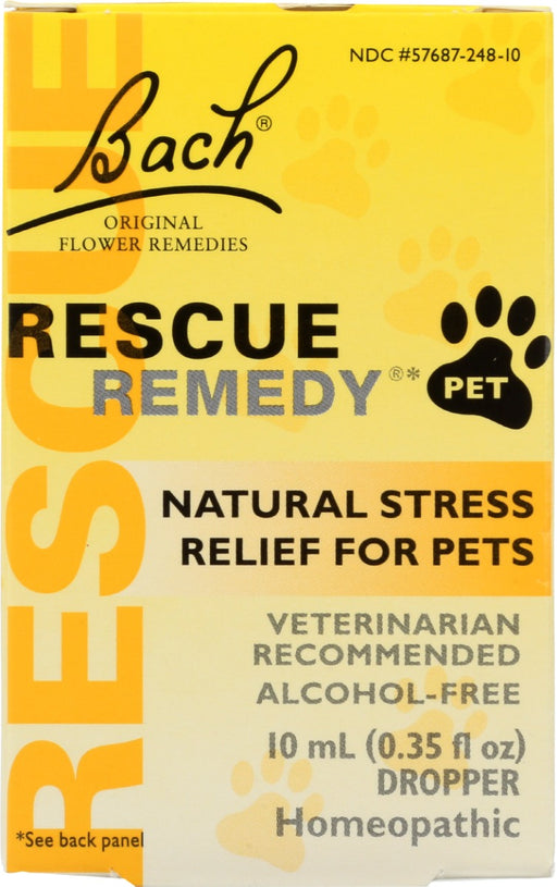 Rescue Remedy® Pet is created with Dr. Edward Bach's famous combination of 5 natural flower essences, hand-picked from his original gardens in the UK.

Easy dose of calm for pets
Natural active ingredients
