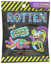 ROTTEN: Sour Gummy Worms Single Serve, 1.8 oz