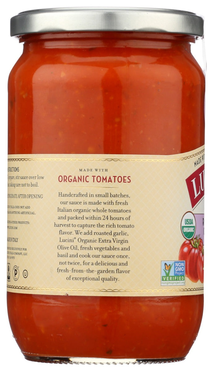 LUCINI: Organic Roasted Garlic Sauce, 24 oz