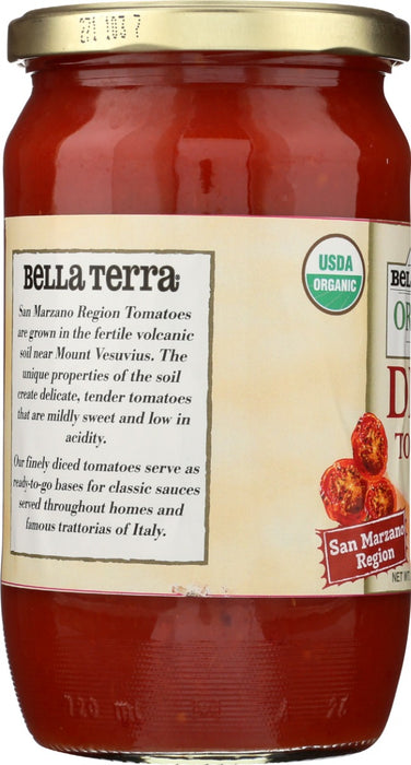 BELLA TERRA: Diced Tomatoes Fire Roasted, 24 oz