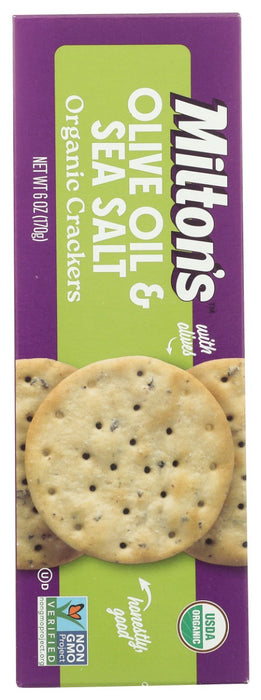 MILTONS: Olive Oil and Sea Salt Organic Crackers, 6 oz