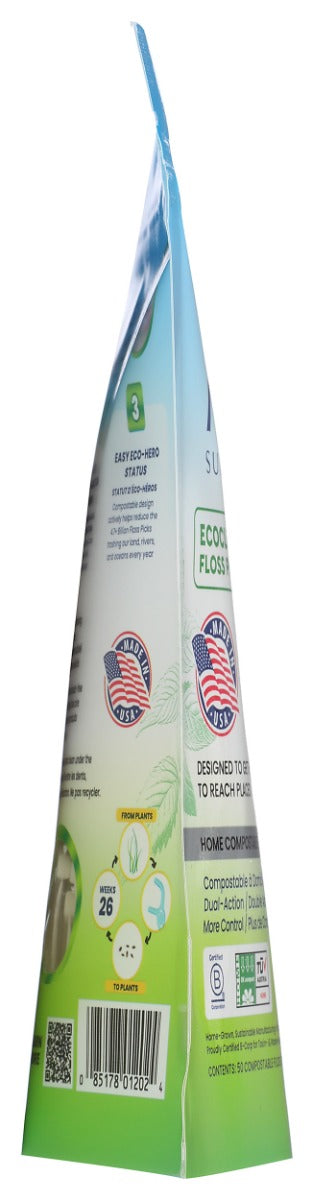RADIUS: Ecoclean Peppermint Floss Picks 50 Count, 1 ea
