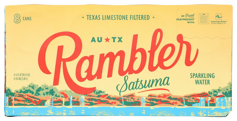 RAMBLER: Satsuma Sparkling Water 8Pk, 96 fo