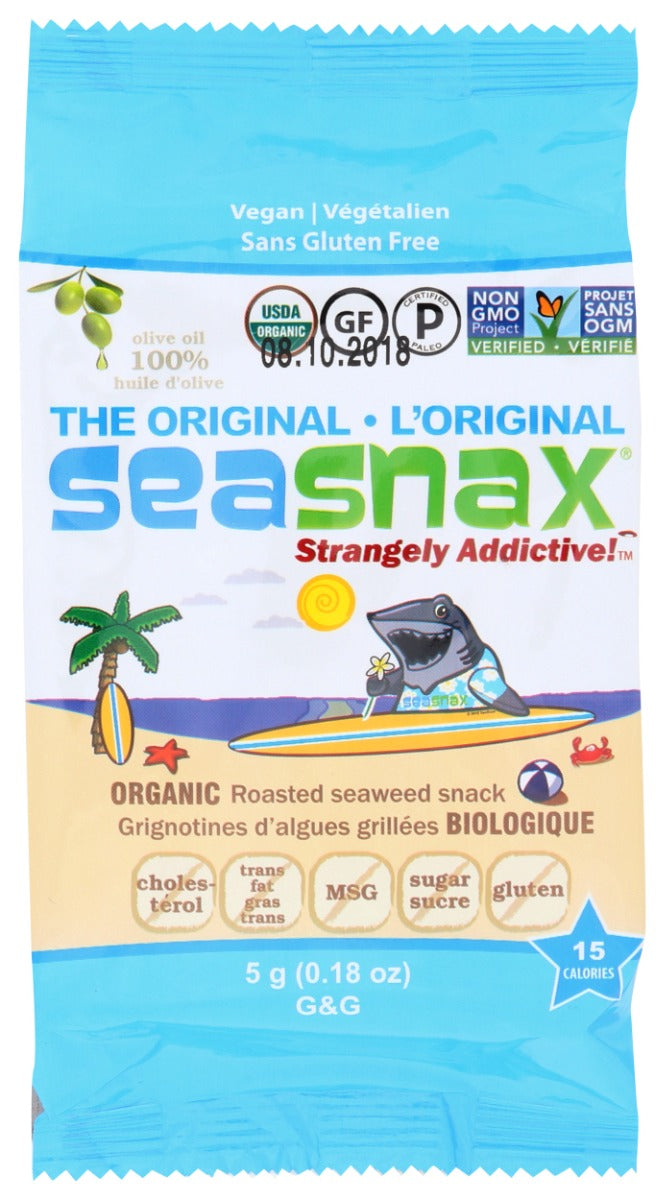 SEA SNAX: Organic Original Grab and Go Seaweed, 0.18 oz