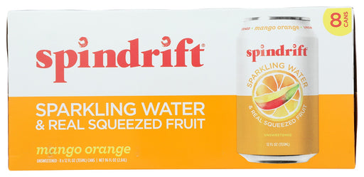 SPINDRIFT: Mango Orange Sparkling Water 8Pk, 96 fo