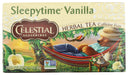 We added the creamy flavor of rich vanilla to our original Sleepytime® blend of floral chamomile, cool spearmint and lively lemongrass. Wind down your day with Sleepytime.