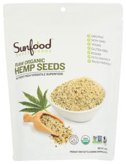 SUNFOOD SUPERFOODS: Hemp Seeds Shelled Organic Raw, 1 lb