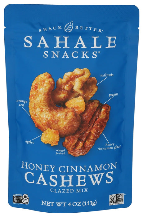 SAHALE SNACKS: Honey Cinnamon Cashews Mix, 4 oz