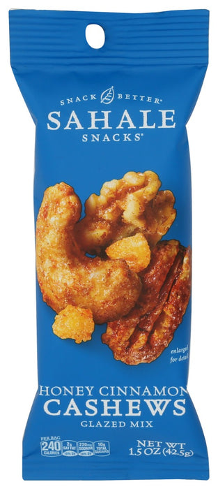 SAHALE SNACKS: Honey Cinnamon Cashews Mix, 1.5 oz
