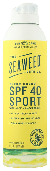 SEAWEED BATH COMPANY: Clear Guard Spf 40 Sport Spray, 6 oz