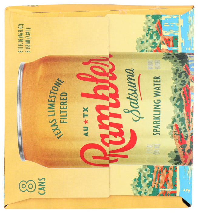 RAMBLER: Satsuma Sparkling Water 8Pk, 96 fo