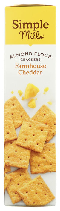 SIMPLE MILLS: Farmhouse Cheddar Almond Flour Crackers, 4.25 oz