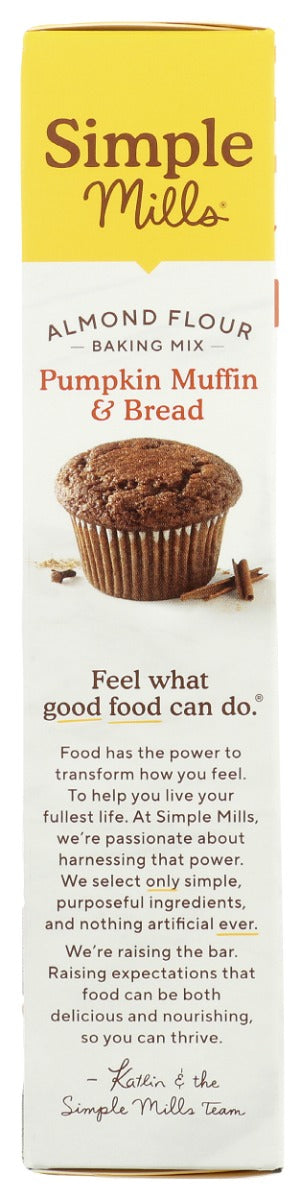 SIMPLE MILLS: Baking Mixes Pumpkin Muffin and Bread Mix, 9 oz