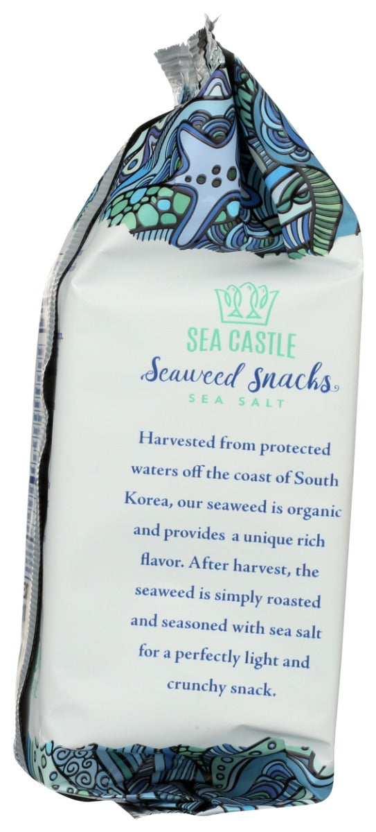 SEA CASTLE: Organic Roasted Seaweed With Sea Salt, 0.35 oz
