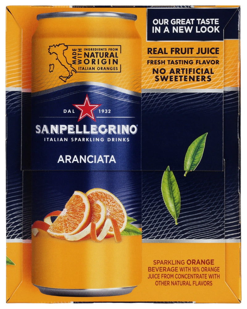 SAN PELLEGRINO: Aranciata Sparkling Drink 6pk, 66.9 FO