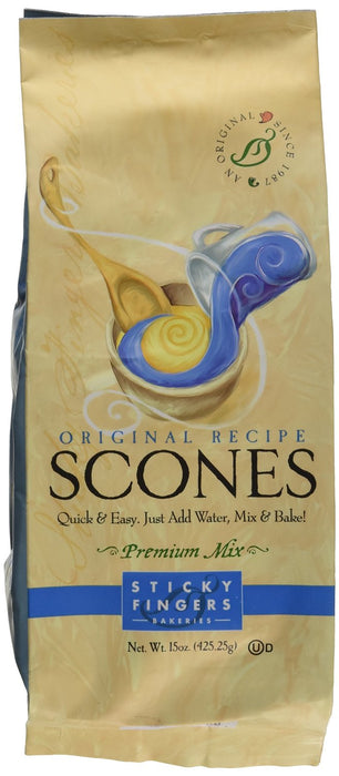 STICKY FINGERS: Bakeries Premium Scones Mix Original Recipe, 15 Oz