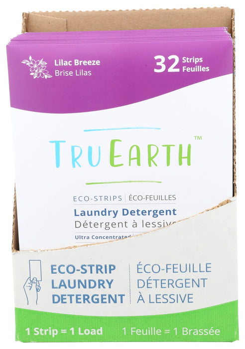 TRU EARTH: Eco Strips Laundry Detergent Lilac Breeze, 32 ct