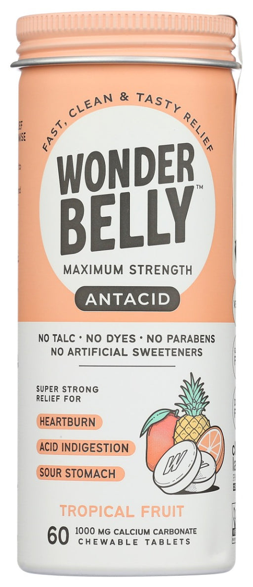 WONDERBELLY: Tropical Fruit Antacid, 60 tb