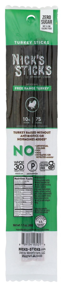 Hey"who are you calling œturkey? Oh right, us. And we're proud of it too. Why? Because our turkey sticks are made from only the highest quality free-range turkeys from our network of family farms. That means not only are these low-fat sticks free of hormones, MSG, antibiotics, and dyes, they also taste like old-fashioned Midwest family-farm pride.