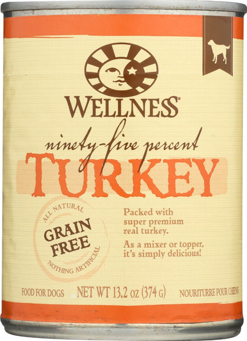 WELLNESS: Ninety Five Percent Turkey Dog Food, 13.2 oz