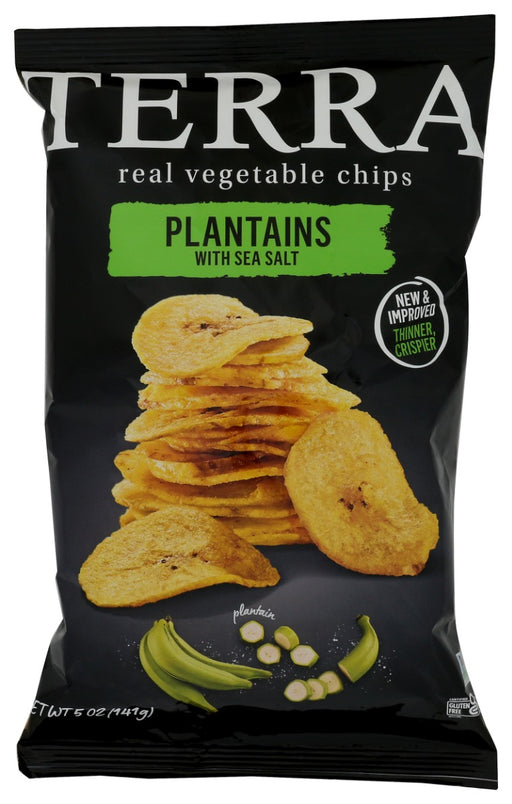 Slightly sweet and nutty, plantains are a tropical staple that make an exceptionally good chip. We thinly slice them, crisp them to perfection, then add a touch of sea salt to balance every delightful, crunchy bite.
