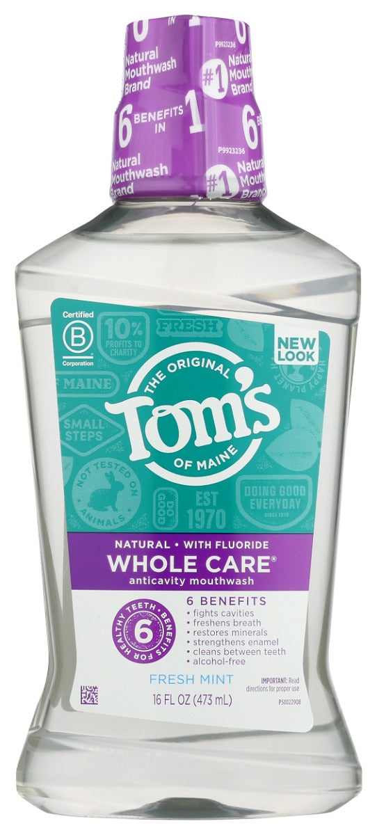 Cavity protection: Fluoride mouthwash offers clinically proven cavity protection
Alcohol-free mouthwash: Freshen breath with minty flavor and no ethyl alcohol
Strengthens teeth: Natural mouthwash helps restore minerals to teeth and strengthen enamel
Natural &amp; responsible: Contains no artificial sweeteners, preservatives, colors or flavors and is not tested on animals