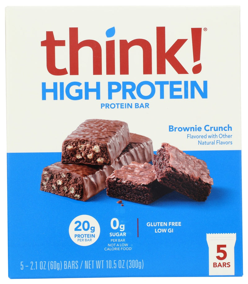 THINK!: High Protein Bar Brownie Crunch 5Pc, 10.5 oz