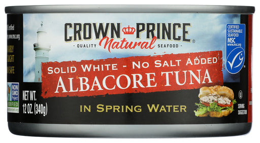Solid White Albacore Tuna is considered the highest quality tuna available in a can. The meat is light in color and firm in texture without a lot of sediment. One serving of Albacore Tuna provides about one-third of the daily needed protein with very little fat. Our larger sized cans are perfect for feeding the whole family a low-fat, nutritious meal and are available with or without added salt. Try some in your next casserole, salad or sandwich.