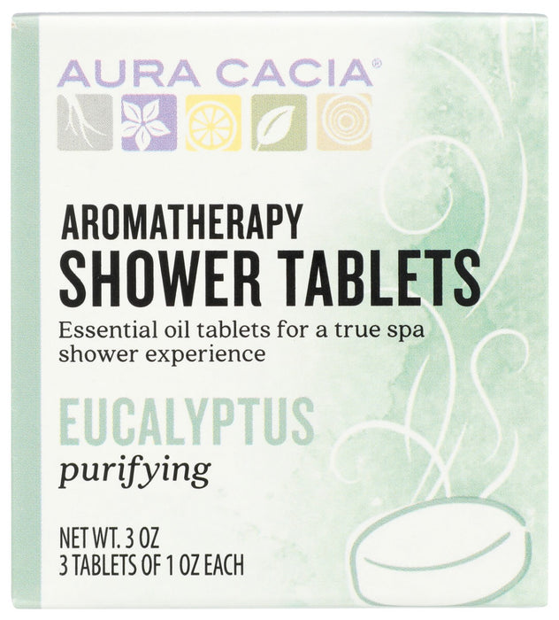 When there's no time for a bath, Aura Cacia Purifying Eucalyptus Shower Tablets provide a true aromatherapy experience with the timeliness of a shower.
Purifying Eucalyptus is sure to soothe while cleansing the mind, body, and spirit ” especially during winter woes.
