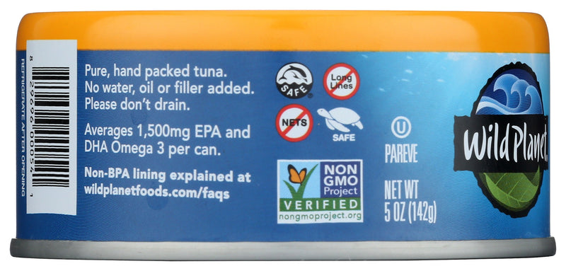 WILD PLANET: Albacore Wild Tuna No Salt Added, 5 oz