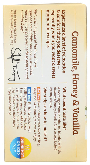 TWINING TEA: Camomile Honey and Vanilla Tea, 20 bg