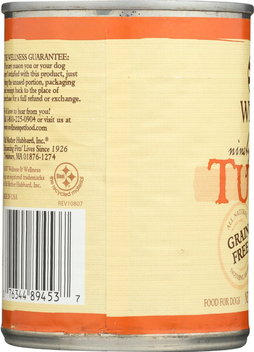 WELLNESS: Ninety Five Percent Turkey Dog Food, 13.2 oz