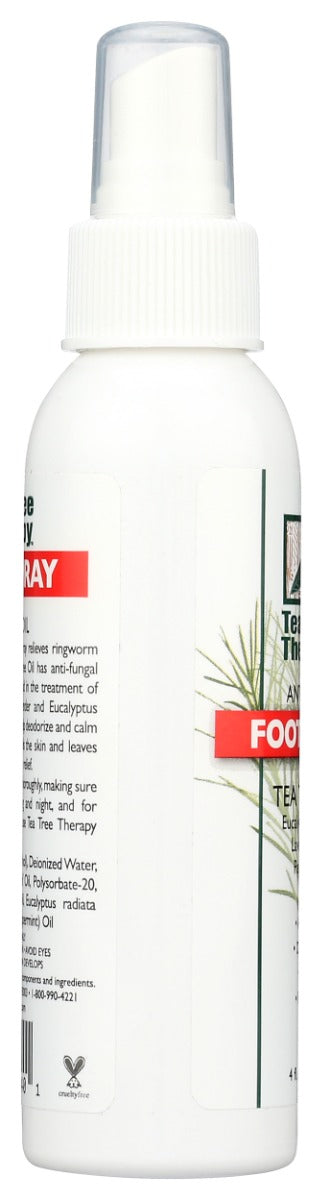 TEA TREE THERAPY: Antiseptic Foot Spray, 4 fo