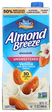After we introduced Almond Breeze®, we received many requests to bring out a version with no added sugar. So we did just that. Almond Breeze® Unsweetened Vanilla is a lactose free and soy free milk substitute that contains just 30 calories per cup. It's also low on the glycemic index, making it an ideal choice for people who want to avoid sugar.