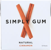 Chew spicy cinnamon gum by Simply Gum to treat yourself to long lasting taste, fresh breath and fiery flavor.