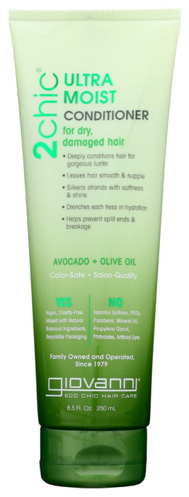 2chic® is to¦hydrate and nourish. Conquer dry, damaged hair with this deep hydrating conditioner from our 2chic® Ultra-Moist product line. Satisfy your hair's deepest cravings for intense nurturing and shine. This color-safe deep conditioner features a delectable botanical blend of buttery Avocado and golden Olive Oil formulated to help replenish hair that feels dull, lifeless, and brittle.