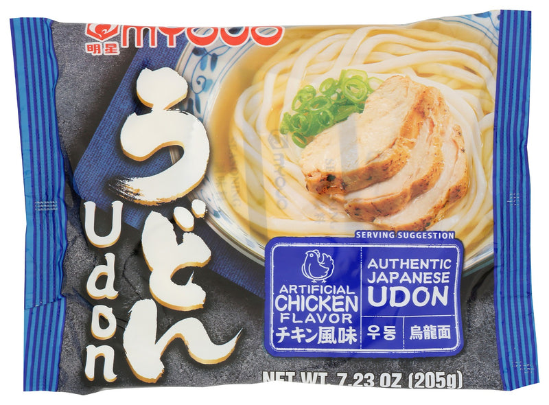 Our Chicken Flavor Udon is a light broth udon dish that is perfect for lunch and dinner. You can also try it stir-fried! Cook the noodles for a few seconds to separate then add to a hot frying pan with oil, add half the flavor packet, desired toppings and enjoy!