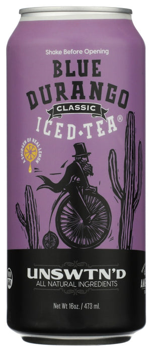 BLUE DURANGO ICED TEA: Unsweetened Classic Iced Tea, 16 fo