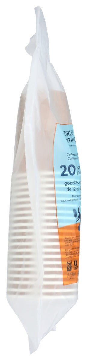 WORLD CENTRIC: Compostable Paper Cups 12oz, 20 pc
