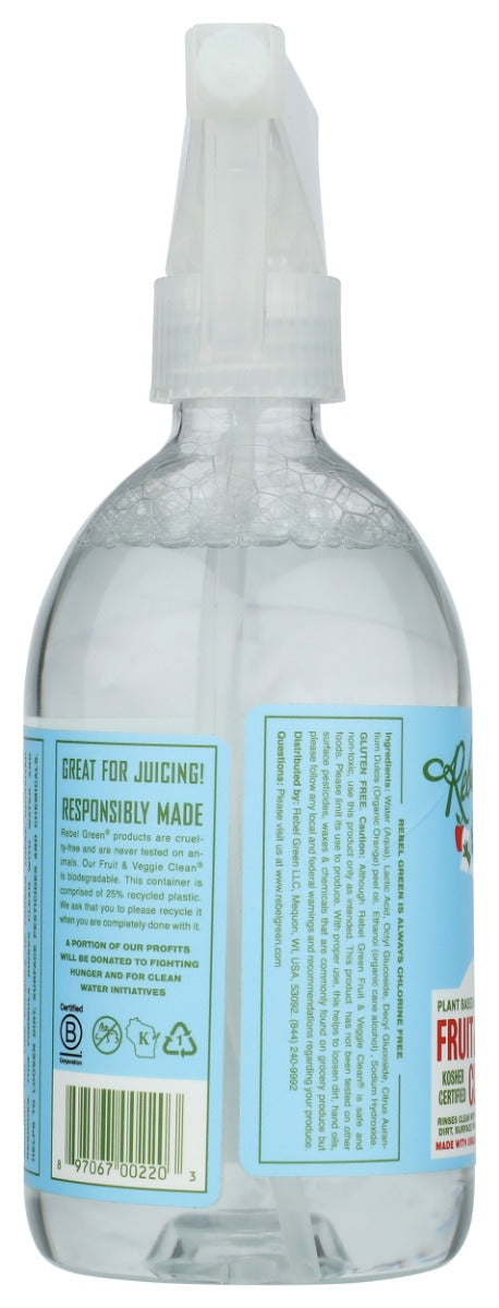 REBEL GREEN: Fruit and Veggie Clean Spray and Refill, 17 oz