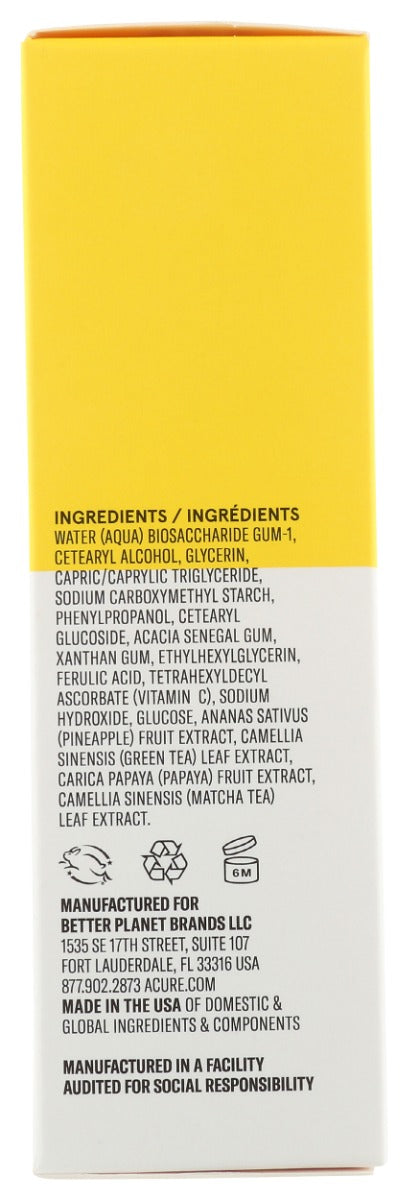 ACURE: Brightening Vitamin C and Ferulic Acid Serum, 1 fo