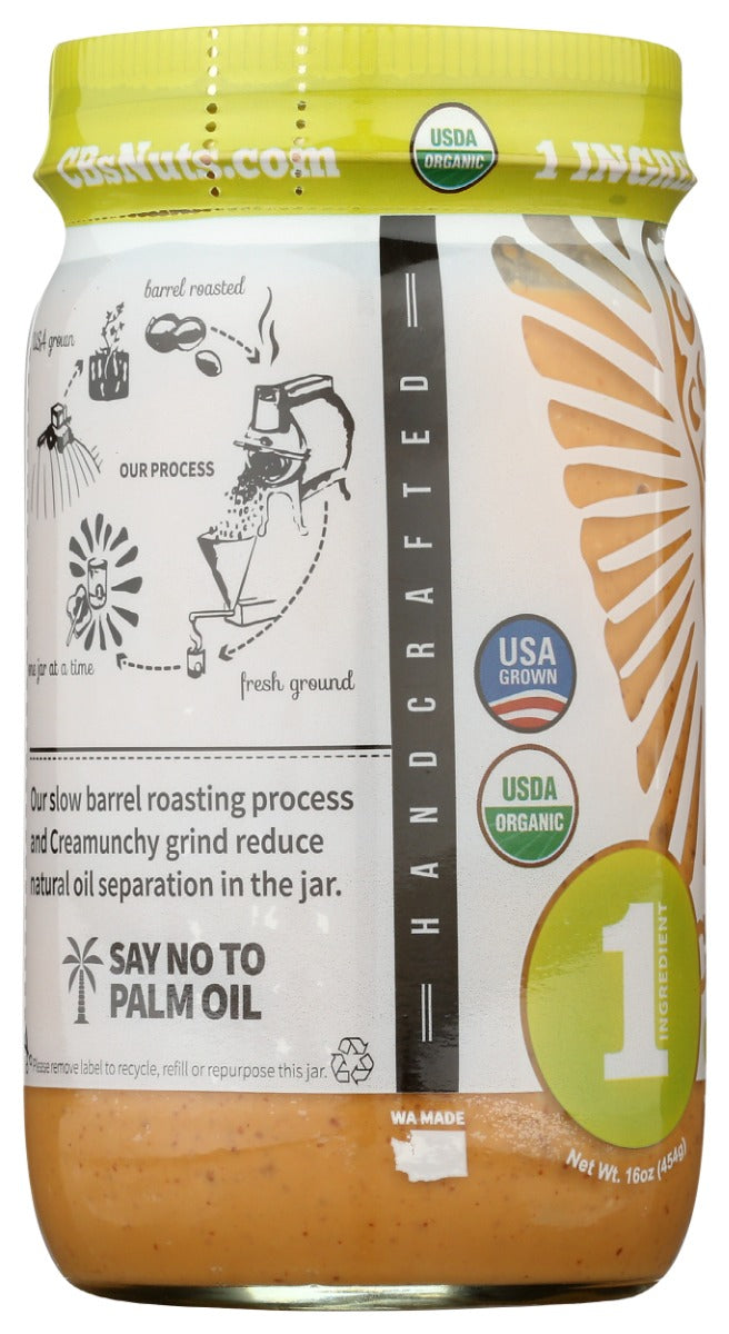 CBS NUTS: Organic 1 Ingredient Peanut Butter, 16 oz