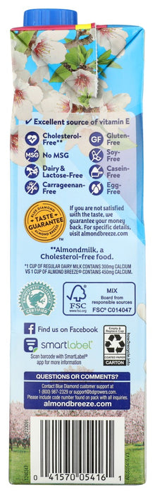 BLUE DIAMOND: Unsweetened Vanilla Almondmilk, 32 fo