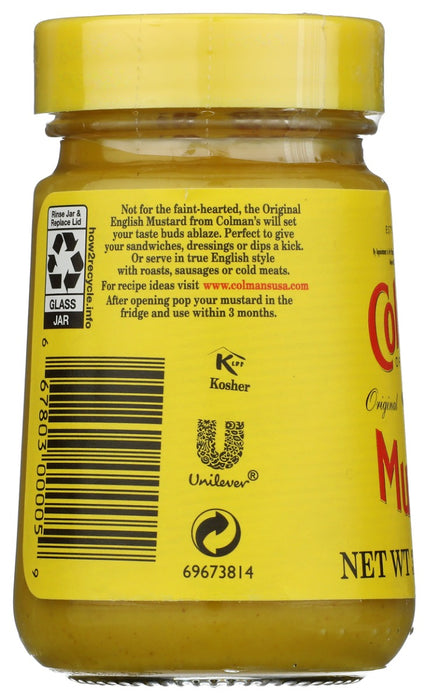 COLMANS: Prepared Mustard, 3.53 oz