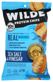 WILDE SNACKS: Sea Salt and Vinegar Protein Chips, 2.25 oz